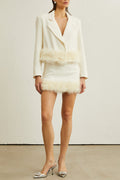 Flowering Girl Women Valérie Feather-Hem Blazer & Skirt Matching Set