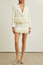 Flowering Girl Women Valérie Feather-Hem Blazer & Skirt Matching Set