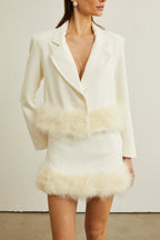 Flowering Girl Women Valérie Feather-Hem Blazer & Skirt Matching Set