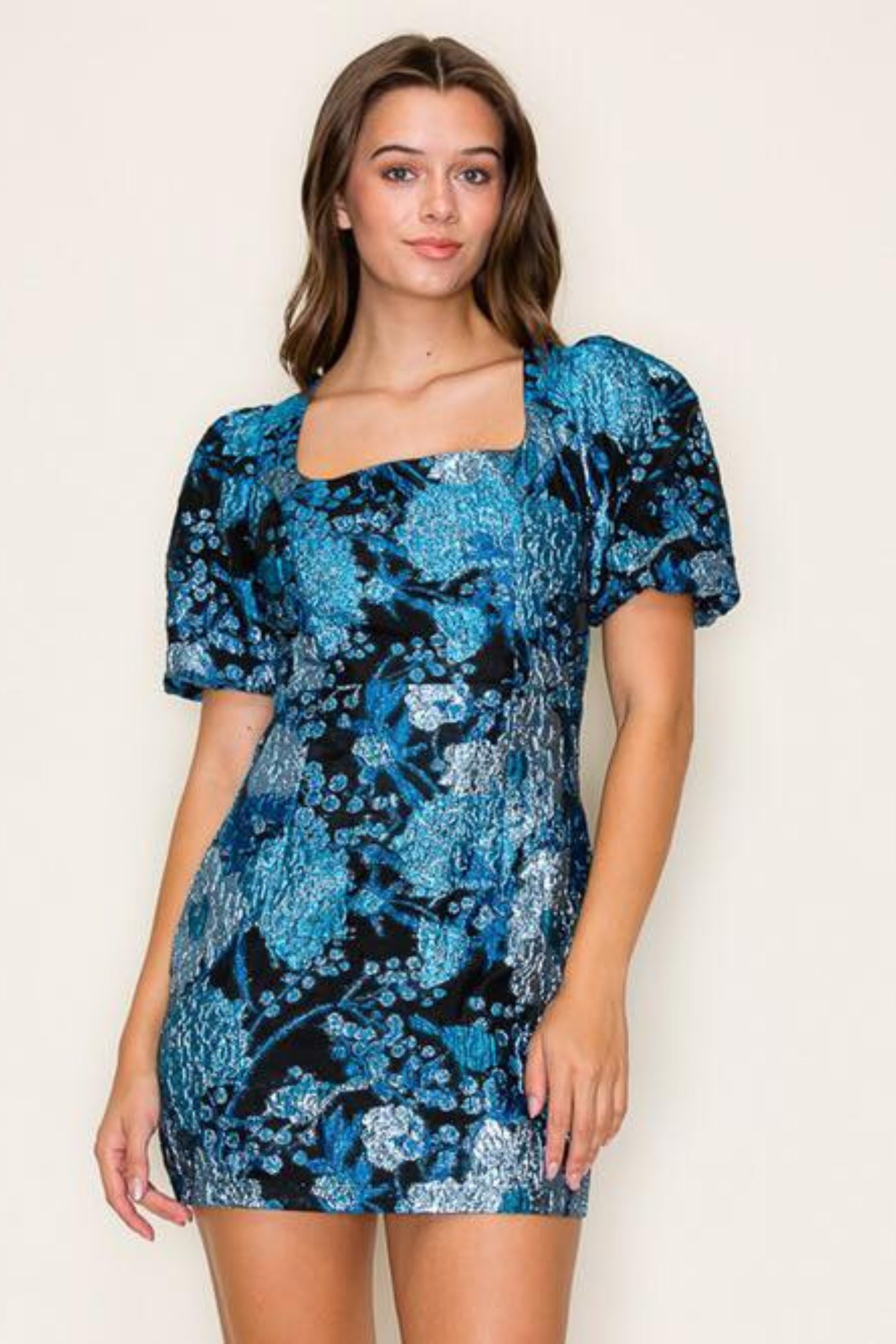 Flowering Girl Women Molly Jacquard Backless Mini Dress