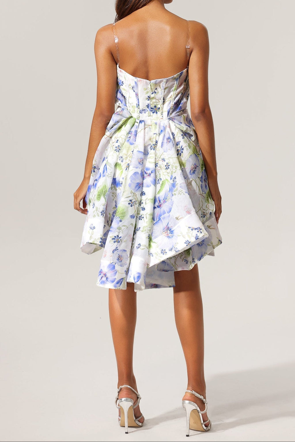 Flowering Girl Women odelia floral print Sleeveless Asymmetrical Mini Dress