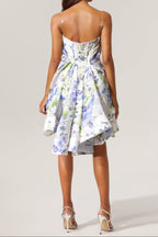 Flowering Girl Women odelia floral print Sleeveless Asymmetrical Mini Dress