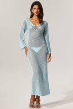 Flowering Girl Women Ellyson Long Sleeves Hollow Out Maxi Dress