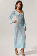 Flowering Girl Women Ellyson Long Sleeves Hollow Out Maxi Dress