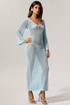 Flowering Girl Women Ellyson Long Sleeves Hollow Out Maxi Dress