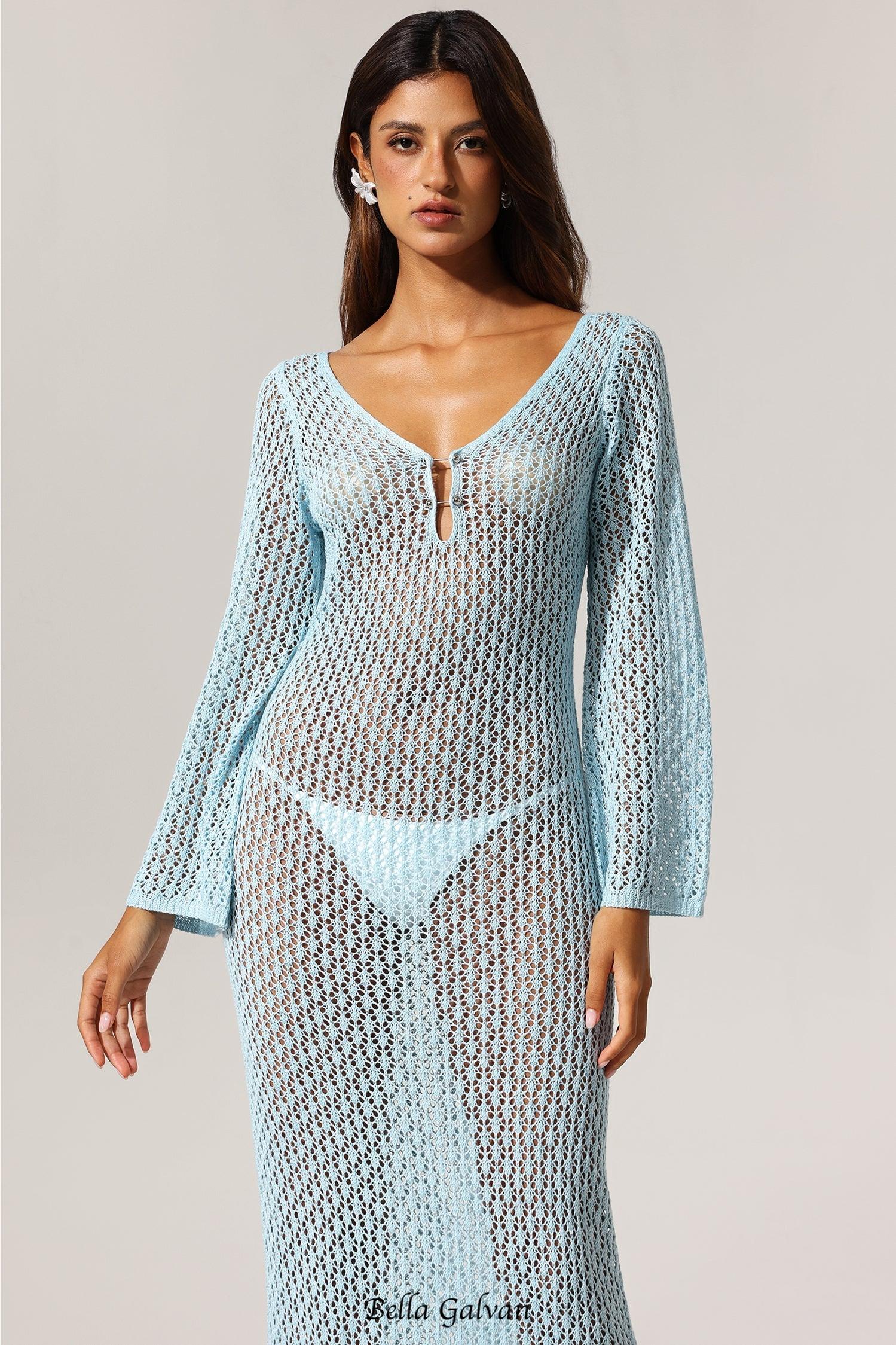Ellyson Long Sleeves Hollow Out Maxi Dress