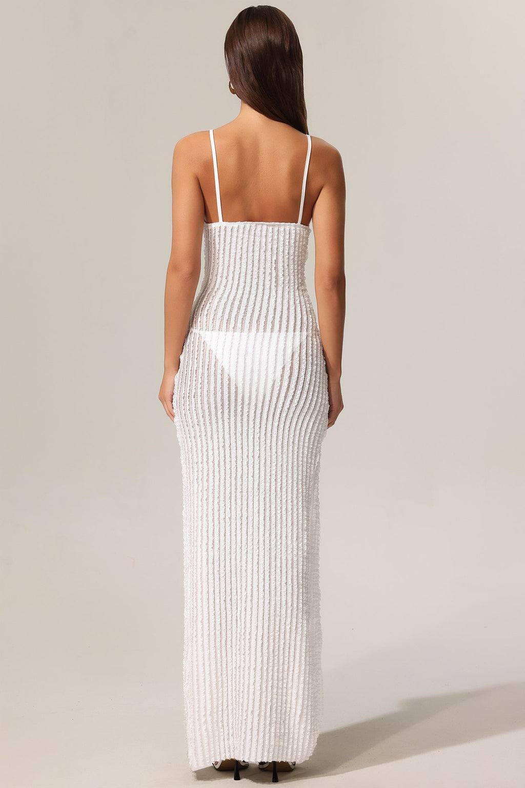 Flowering Girl Women Xlyia Halter Hollow Out High Slit Maxi Dress