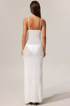 Flowering Girl Women Xlyia Halter Hollow Out High Slit Maxi Dress