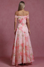 Flowering Girl Women simona Sleeveless Flowers Flounce Maxi Dress