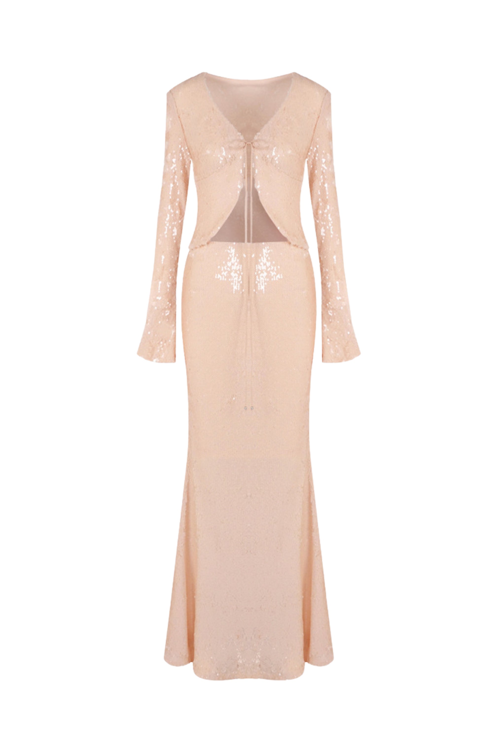 Flowering Girl Women Aubelin Sequin Two Piece Set - Nude