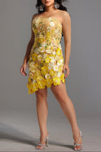 Kimmi Sleeveless Flowers Mini Dress