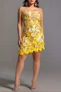 Kimmi Sleeveless Flowers Mini Dress
