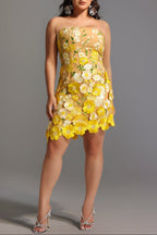 Kimmi Sleeveless Flowers Mini Dress