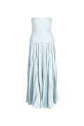Sweetheart Neck Off-Shoulder Pleated Midi Dress