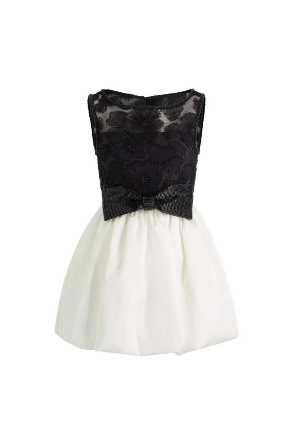 Black And White Tulle Mini Dress