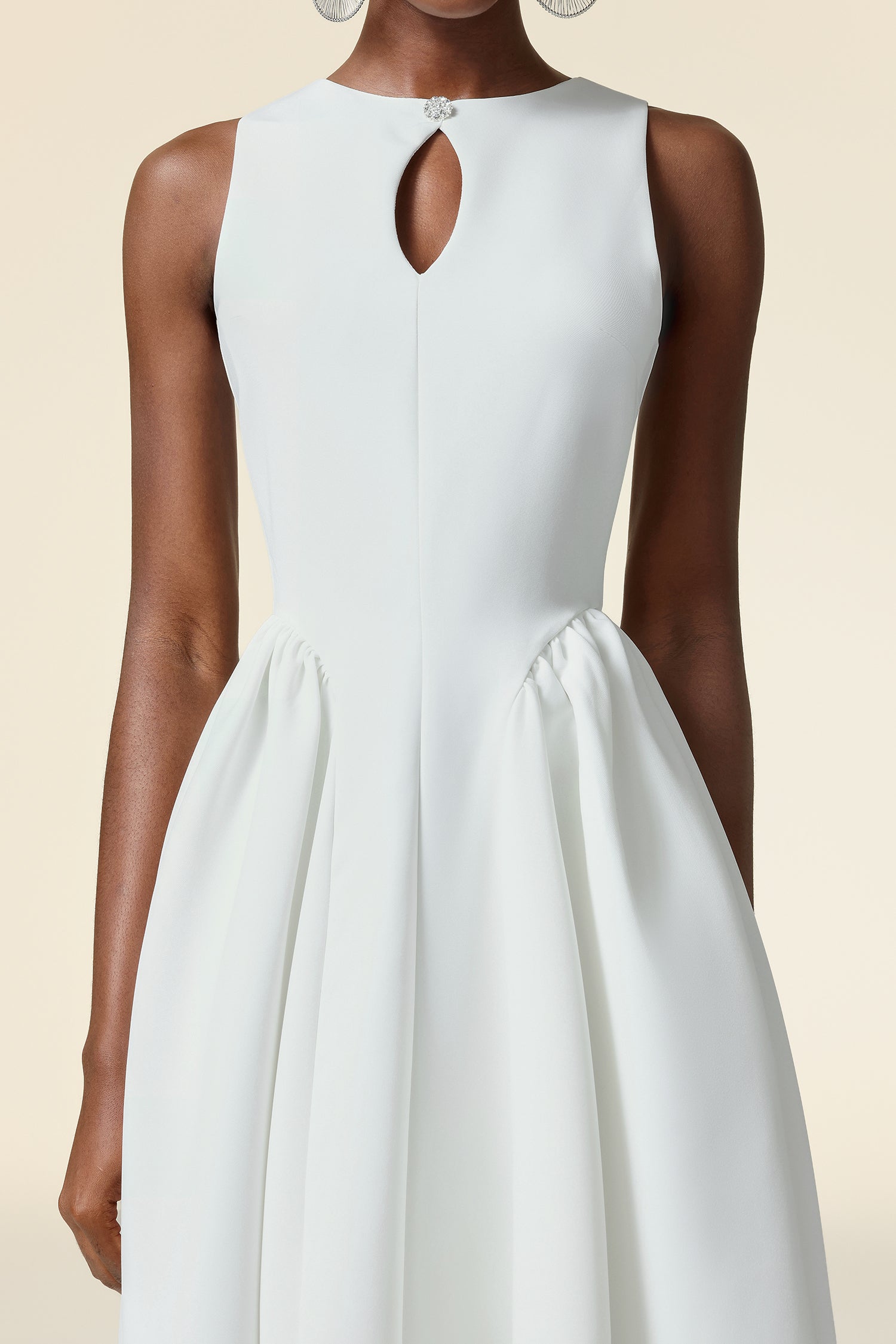 Flowering Girl Women Resber white Round Neck Sleeveless Maxi Dress