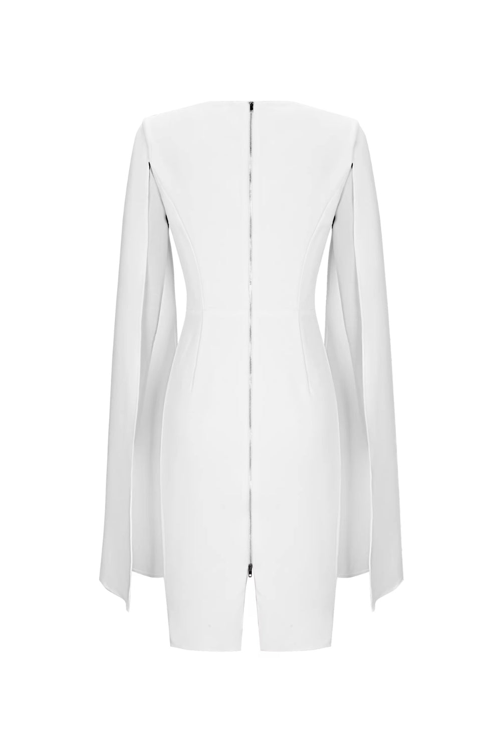 Flowering Girl Women Crepe Twist Bodycon Midi Dress In White