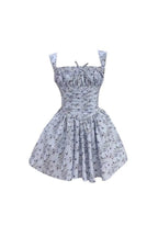 Flowering Girl Women Lesley Blue Floral Print Mini Dress With Bloomers