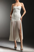 Flowering Girl Women Sabryn Sleeveless Diamond Slit Midi Dress