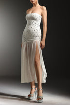Flowering Girl Women Sabryn Sleeveless Diamond Slit Midi Dress