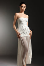 Flowering Girl Women Sabryn Sleeveless Diamond Slit Midi Dress