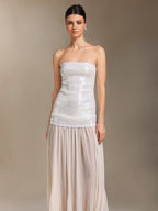 Flowering Girl Women Vafa Chest smearing Sequins Chiffon maxi dress