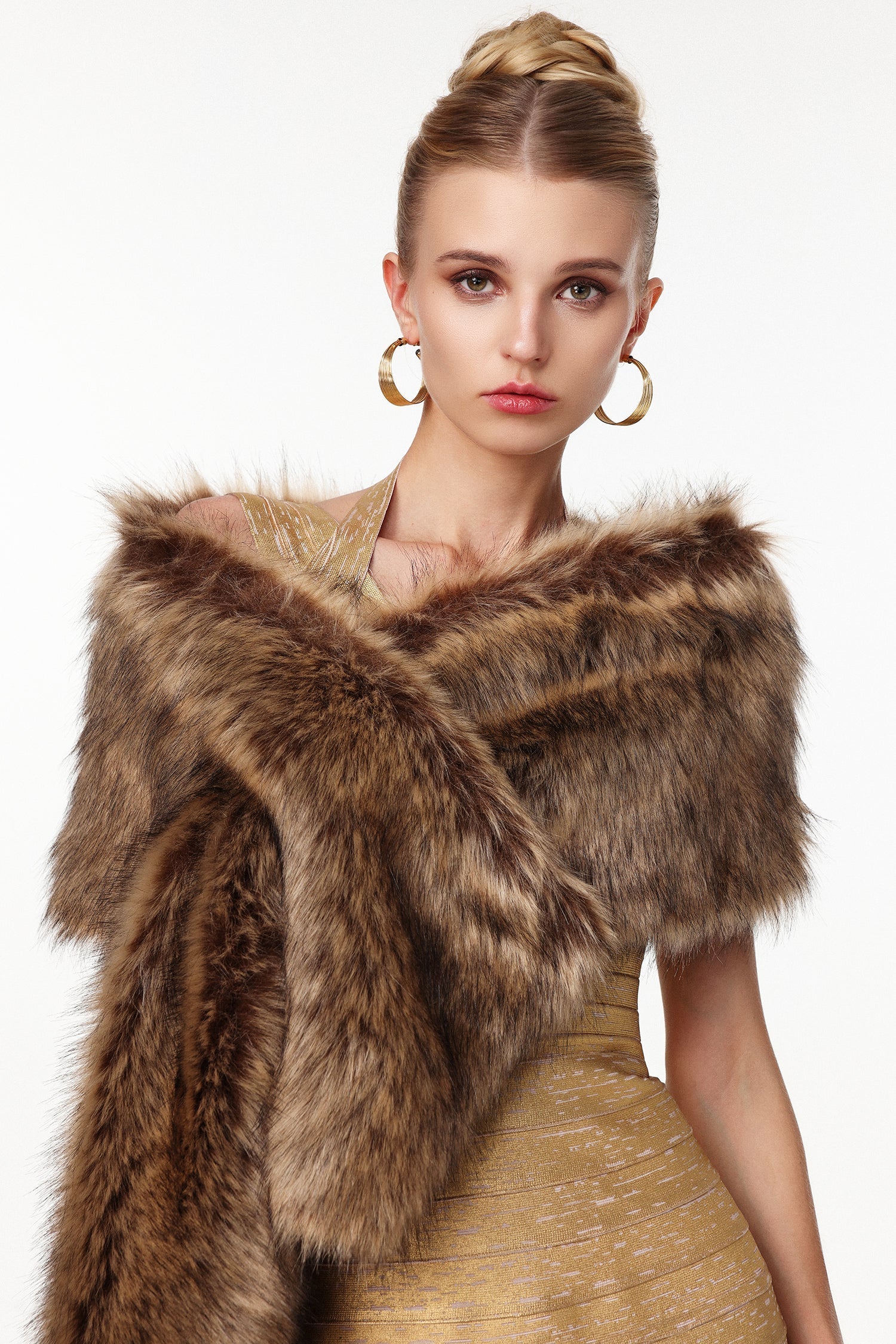 victoria Faux Fur Shawl