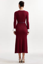 wallis Contour Round Neck Long Sleeve Knit Maxi Dress