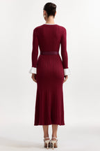 Wallis Contour Round Neck Long Sleeve Knit Maxi Dress