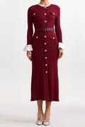 Wallis Contour Round Neck Long Sleeve Knit Maxi Dress