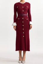Wallis Contour Round Neck Long Sleeve Knit Maxi Dress