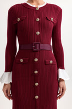 Wallis Contour Round Neck Long Sleeve Knit Maxi Dress