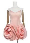 Doreen 3d Flower Bud Mini Dress