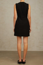 Flowering Girl Women Manon sequined butterfly mini dress in black