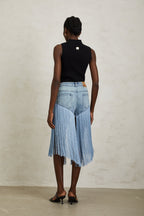 Flowering Girl Women Mock Neck Sleeveless Rib Knit Keyhole Cutout Top