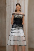 jennifer off-shoulder lace embroidery hollow maxi dress in black