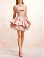 Fluffy Mini Dress In Pink