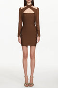 Estrela Overlay Long Sleeve Bandage Mini Dress