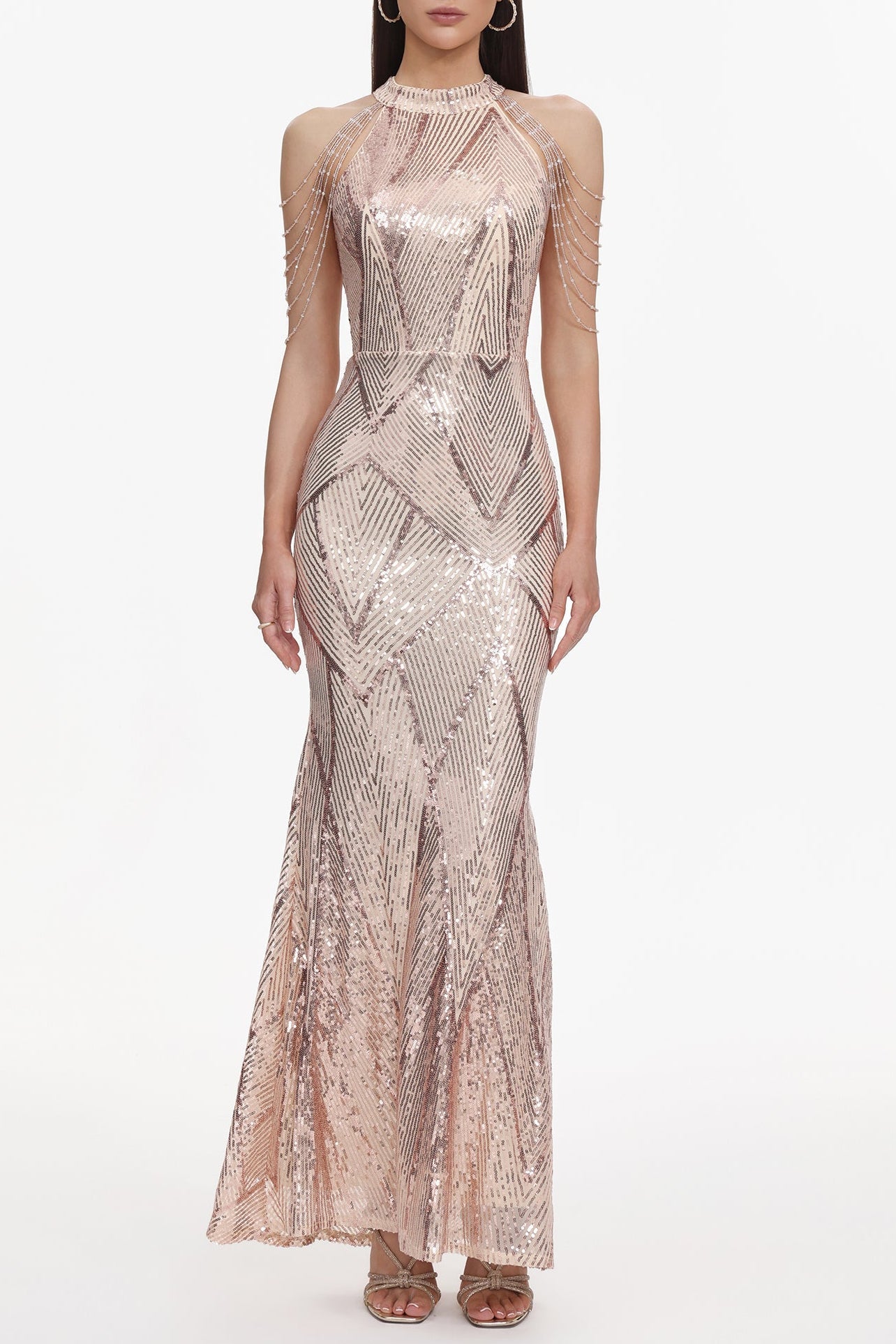Flowering Girl Women Bali Sequin Maxi Dress