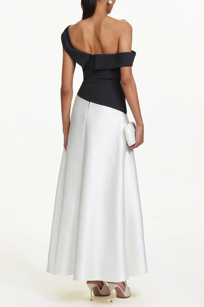 Xavier Off Shoulder Contrast Maxi Dress