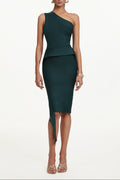 Novah One Shoulder Bandage Midi Dress