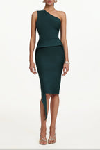 Novah One Shoulder Bandage Midi Dress