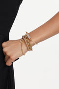 Flowering Girl Women Multi-Style Stacked Gold Bracelet Set