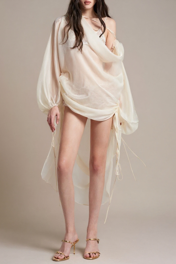 Flowering Girl Women Bada Drape Blouse Two Piece Set