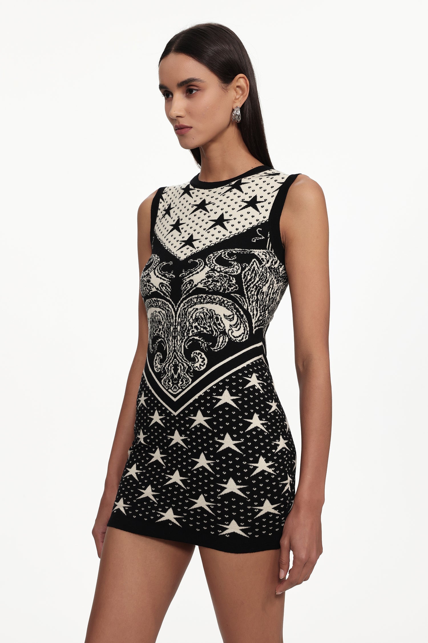 Flowering Girl Women Madelynn Classic Contour Jacquard Knit Mini Dress