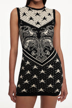 Flowering Girl Women Madelynn Classic Contour Jacquard Knit Mini Dress