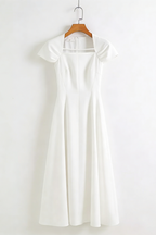 Flowering Girl Women Myrna Square Neckline A-Line Midi Dress