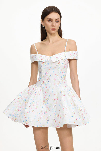 Florelle Sleeveless Floral Print Woven Mini Dress