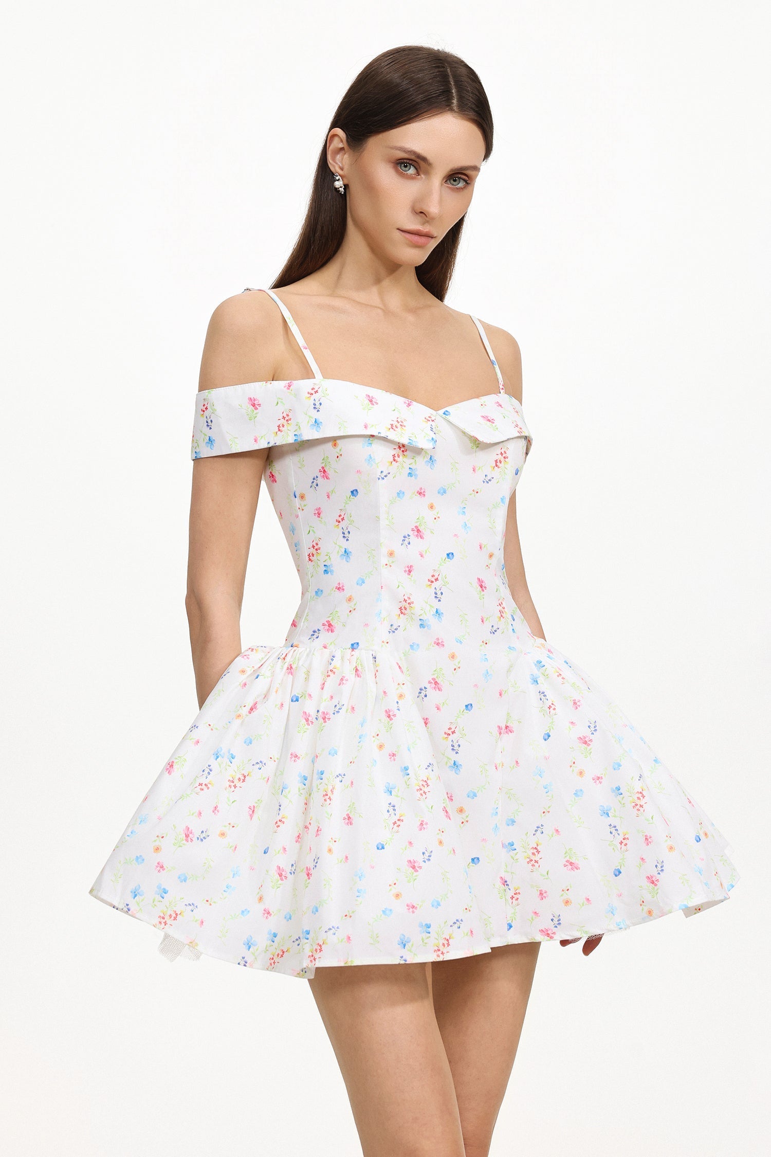 Florelle Sleeveless Floral Print Woven Mini Dress