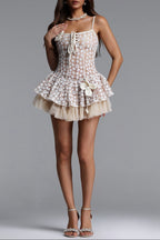 Flowering Girl Women Lilac Sleeveless Mesh Mini Dress